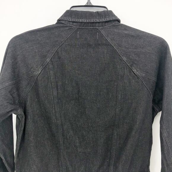 MADEWELL Womens Oversized Jean Jacket XS Black Lunar 100% Cotton M4230 NWOT - Picture 6 of 9